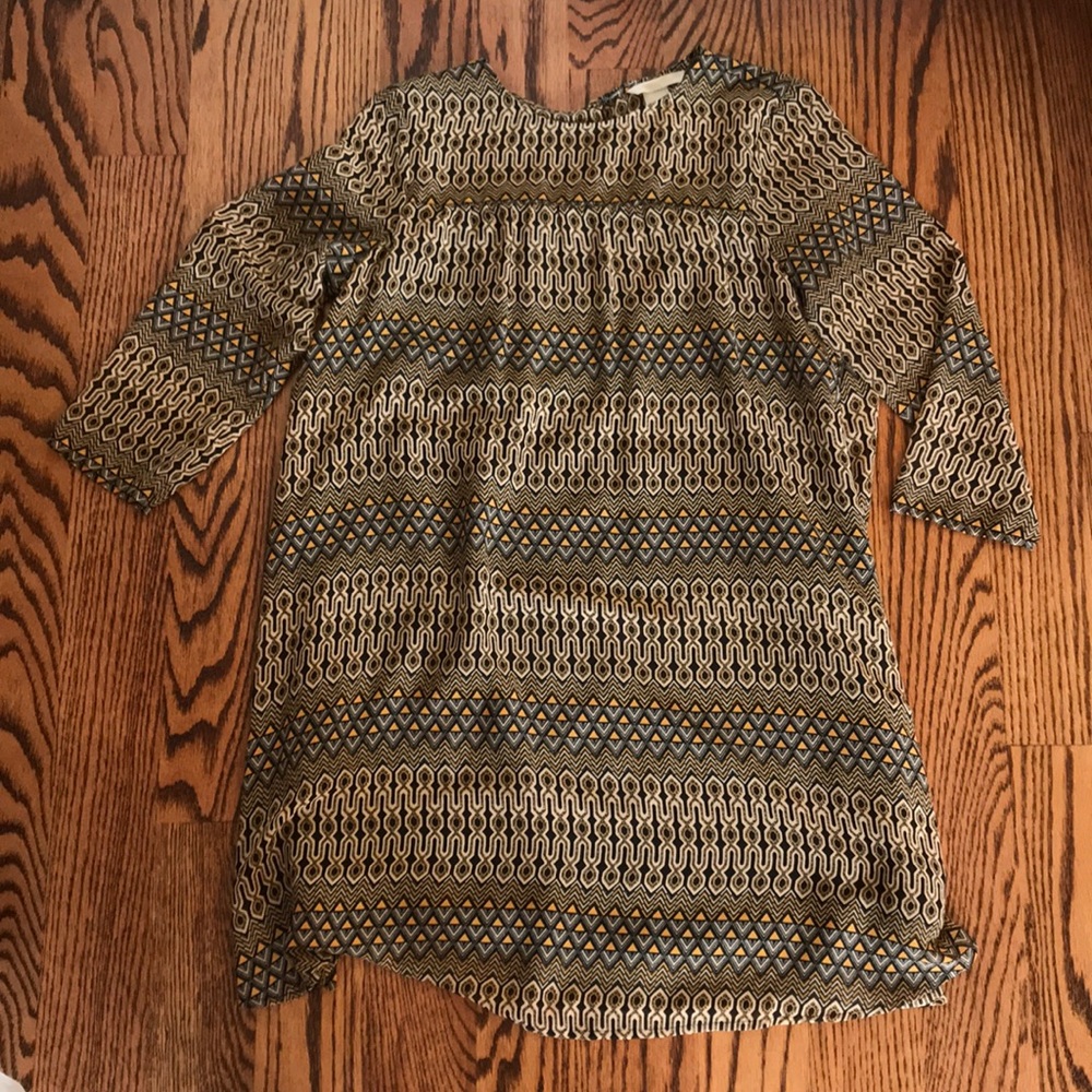 Yellow and black H & M dress.